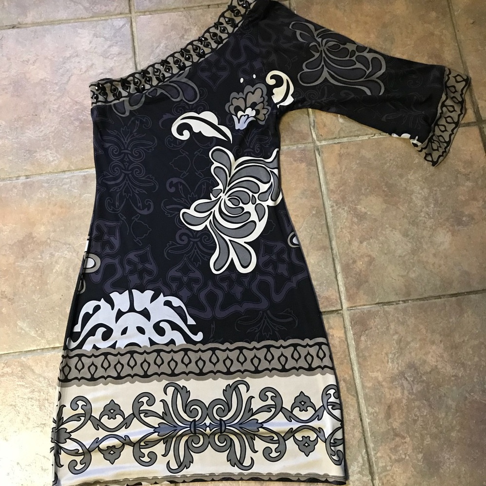 Hale bob one shoulder dress